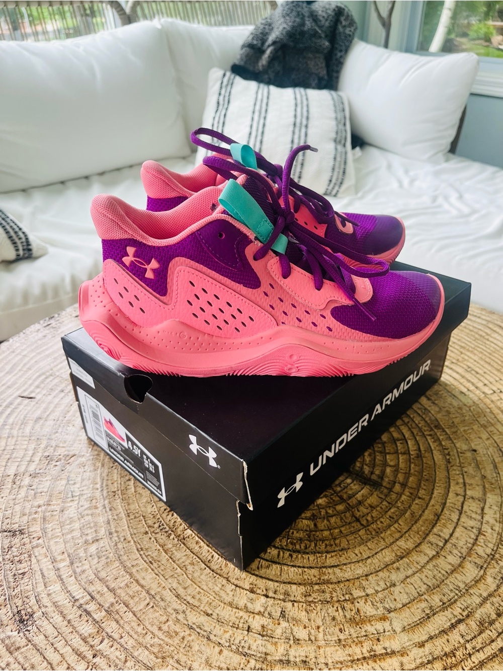 Under Armour Jet Basketball Shoes Pink/Purple